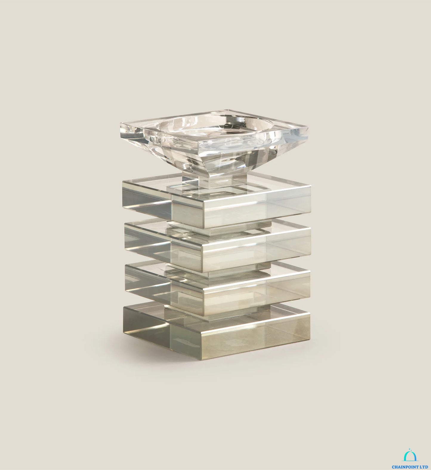 Delilah Glass Square Candle Holders