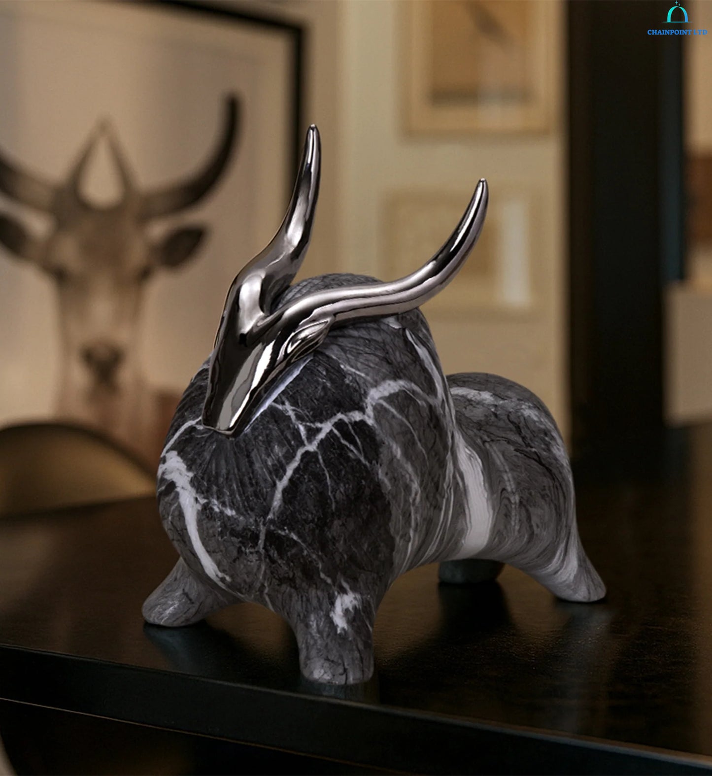 Avaya ceramic Aries sculpture