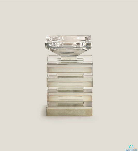 Delilah Glass Square Candle Holders